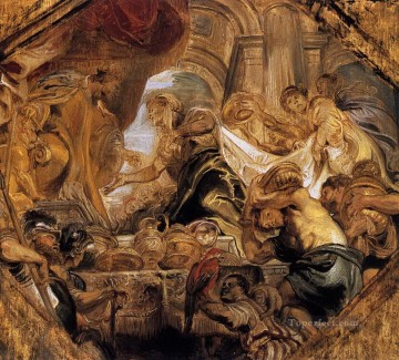 Pedro Pablo Rubens Painting - El rey Salomón y la reina de Saba Peter Paul Rubens.